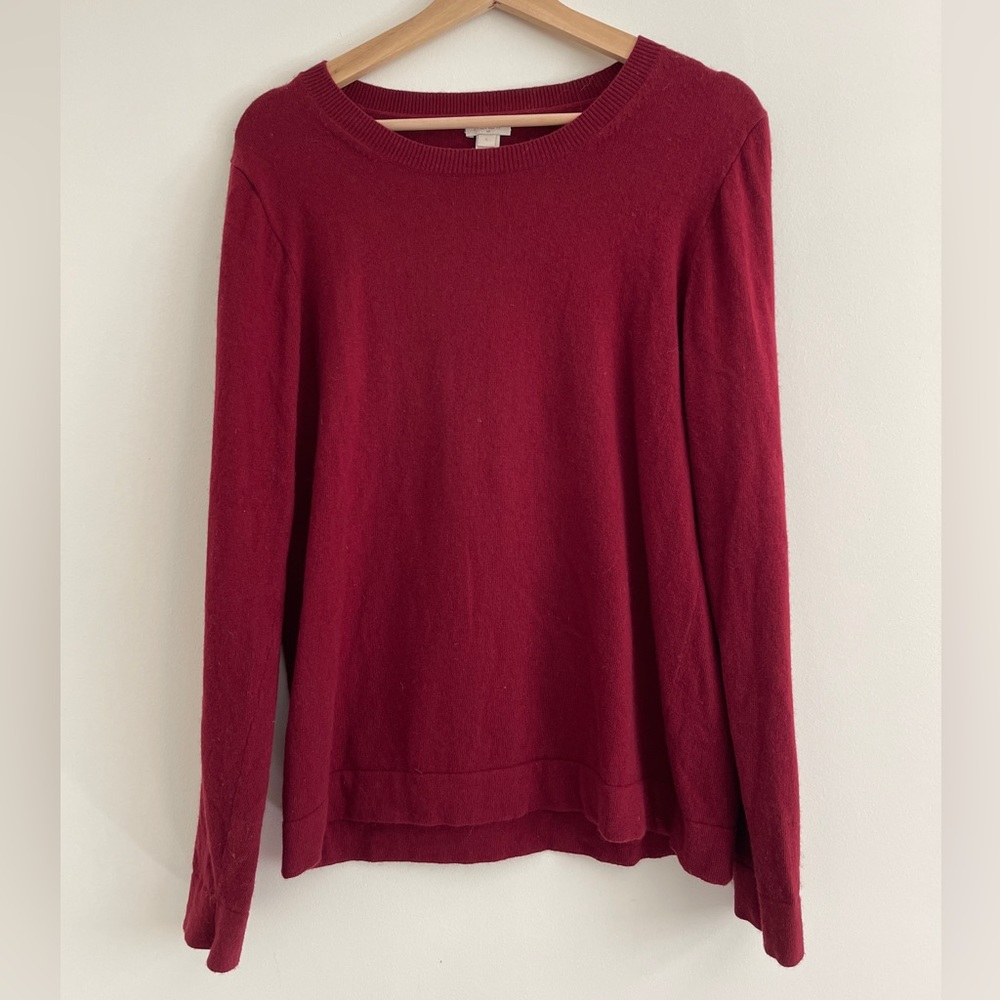 J. Crew Merino Sweater // size large // EUC // Merlot colour